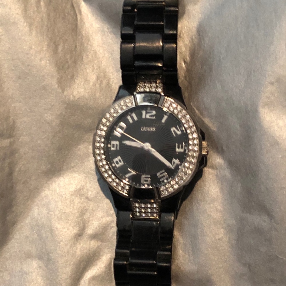LIMITED TIME PRICE DROP!!! Black Guess watch